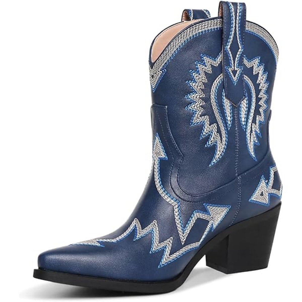 Hochfart western embroidered ankle boots
